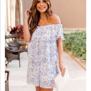 Pink Lily off the shoulder dress